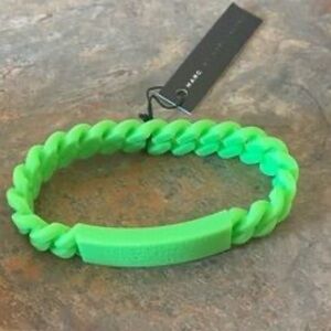 Marc by Marc Jacobs Toucan Green Supply Braided Silicone Rubber Bracelet
